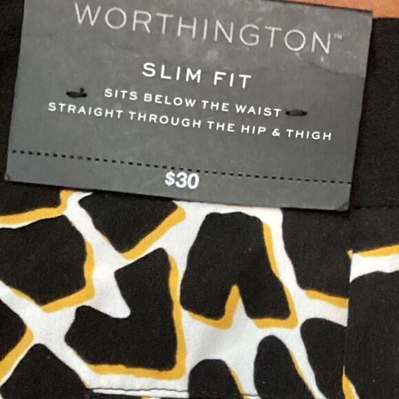 NWT Worthington giraffe print dress shorts Sz 14 - Picture 9 of 11